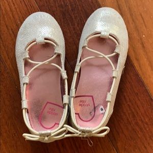 Gold dress up toddler shoes for girls
